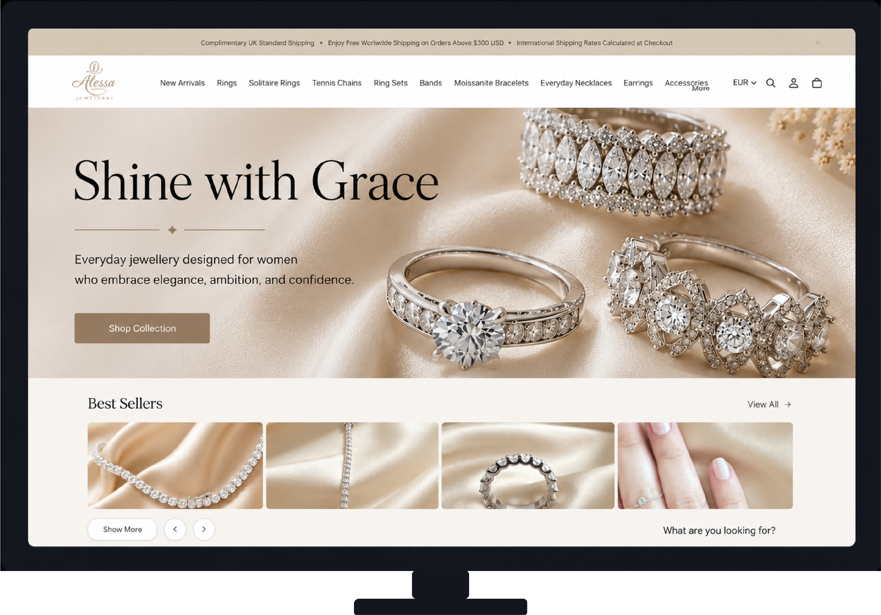 Alessa Jewellery desktop preview